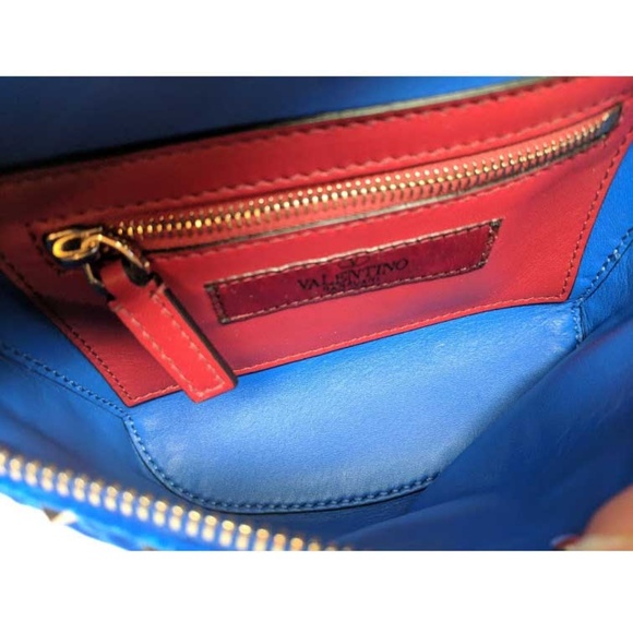 SOLD Valentino Rockstud Blue Velvet Belt Bag - Picture 5 of 7